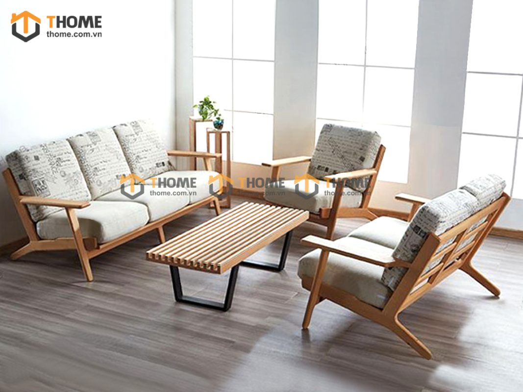 Sofa gỗ sồi nga hiện đại Sofa gỗ sồi nga hiện đại